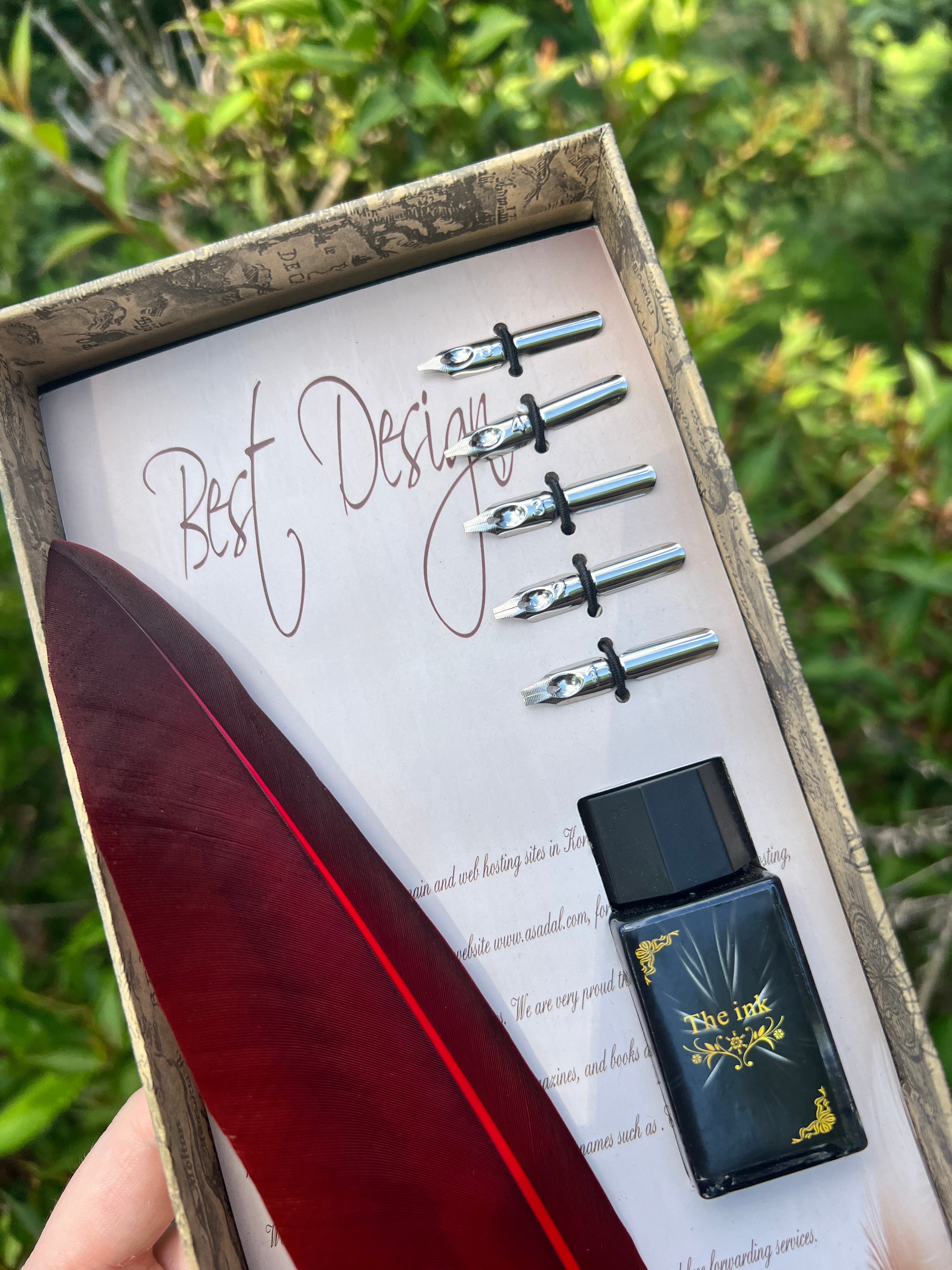 Feather Quill Pen & Ink Set