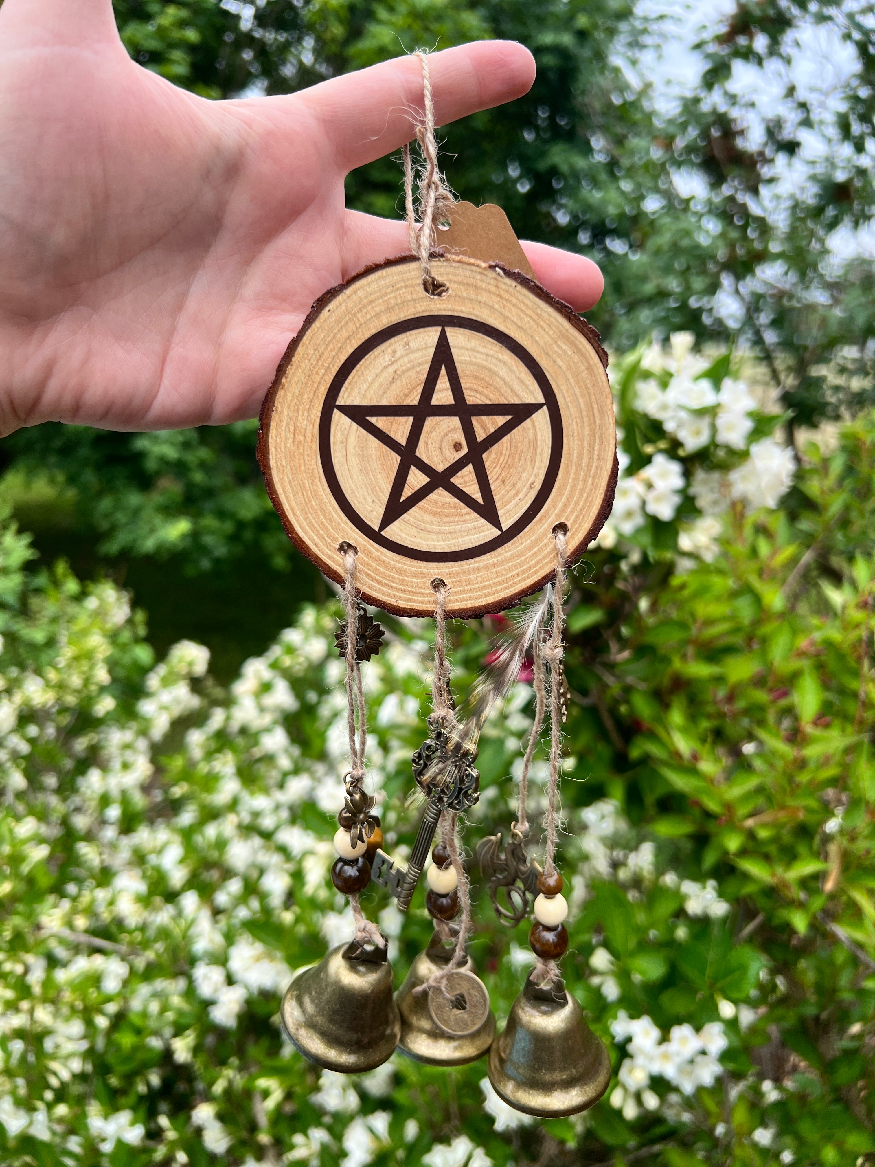 Handmade Witches Bells- Pentagram