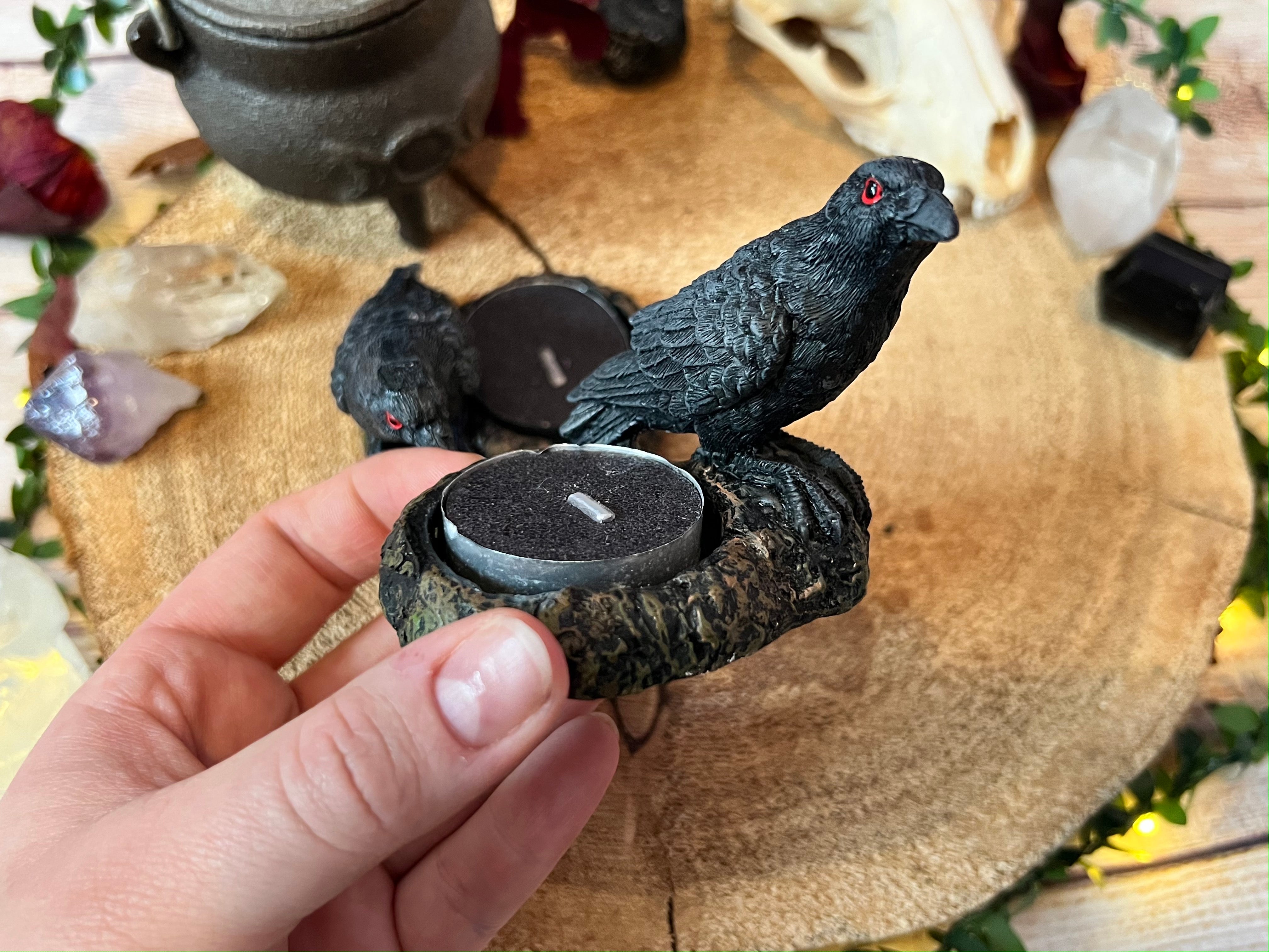 Crow Tea Light Holders