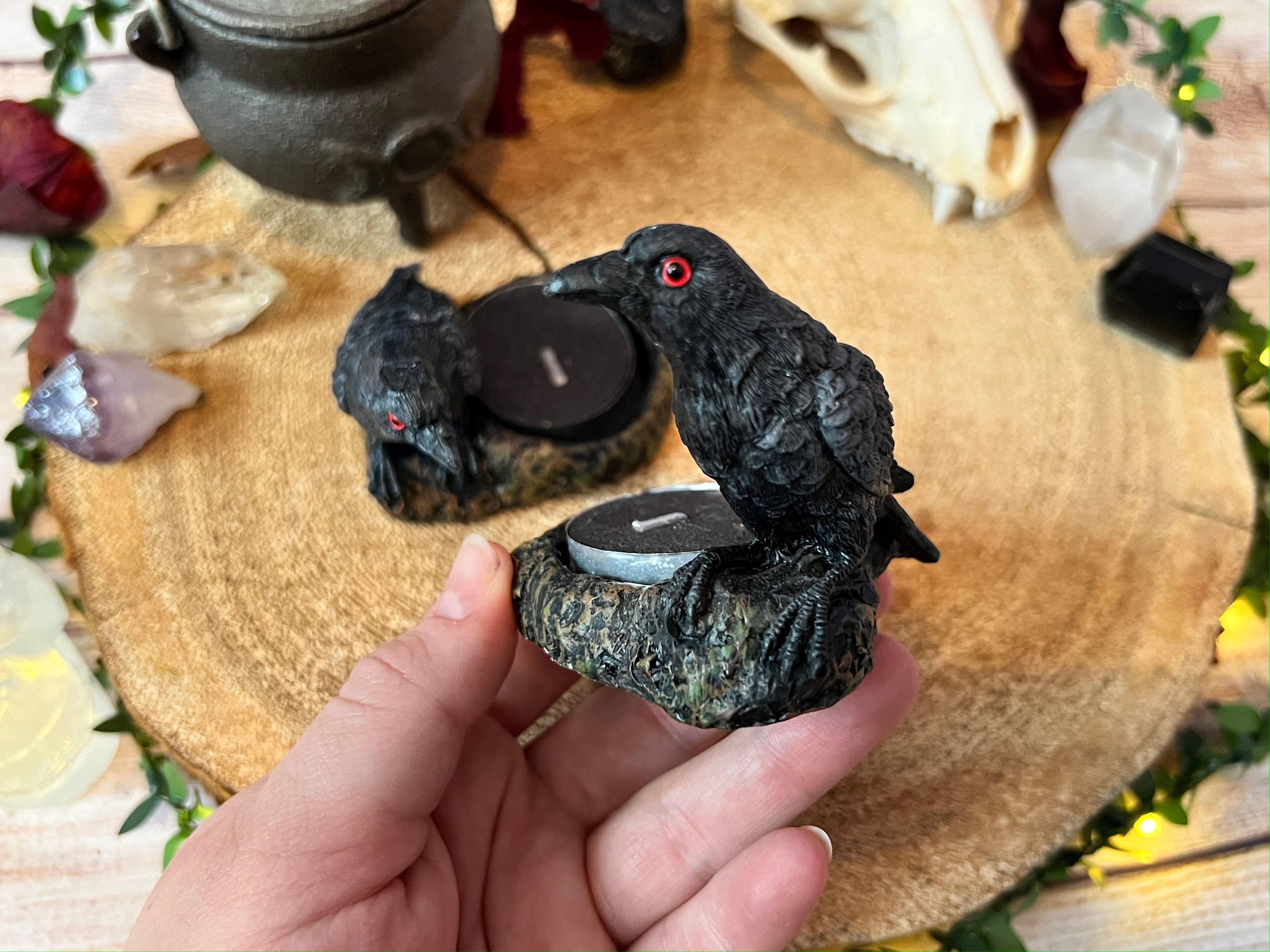 Crow Tea Light Holders